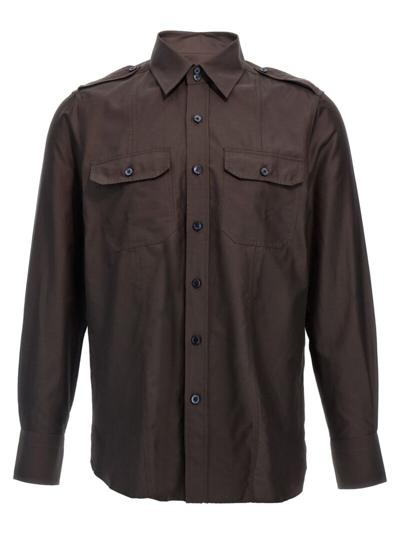 'Military Leisure' shirt TOM FORD Brown