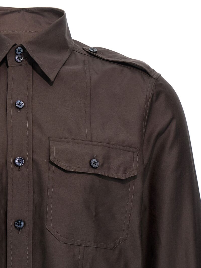 'Military Leisure' shirt Man TOM FORD Brown