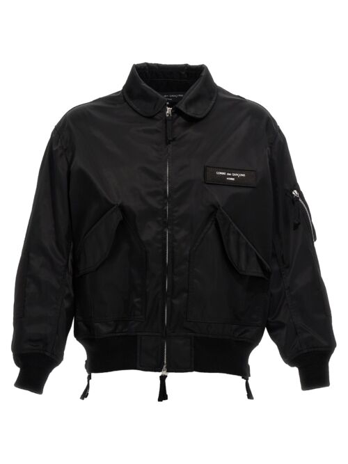 Logo patch bomber jacket COMME DES GARҪONS HOMME Black