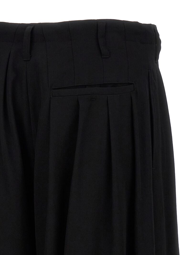 'U-Standard Ballon P' pants 100% wool YOHJI YAMAMOTO Black