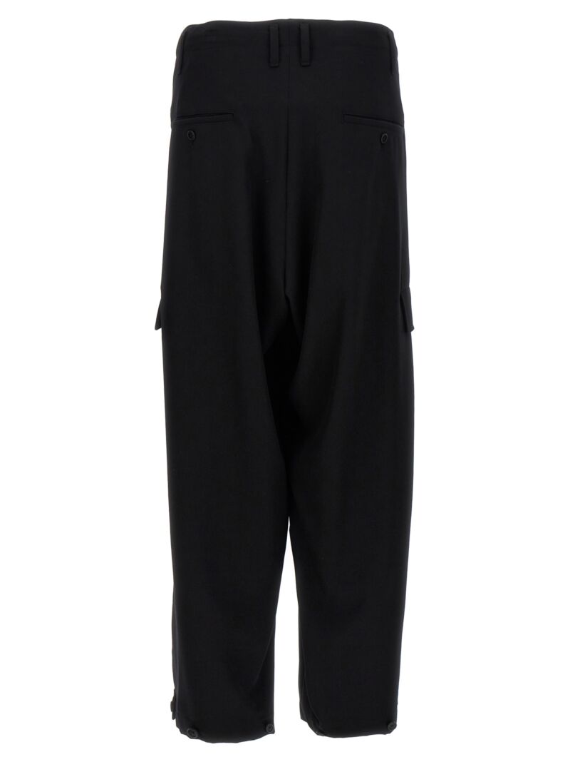 'Tab Wide P' pants HOP72534BLACK1 YOHJI YAMAMOTO Black