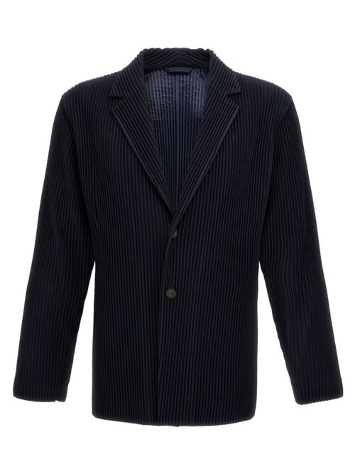 Single-breasted pleated blazer HOMME PLISSE' ISSEY MIYAKE Blue