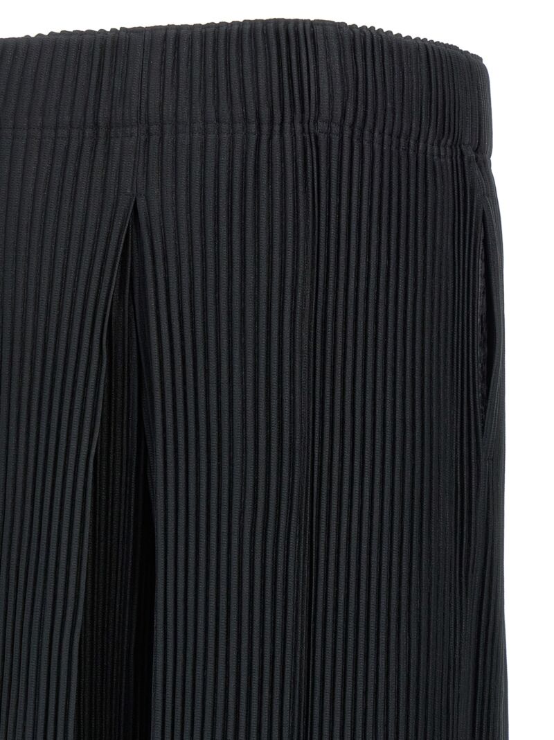 'Tucked' pants 100% polyester HOMME PLISSE' ISSEY MIYAKE Black