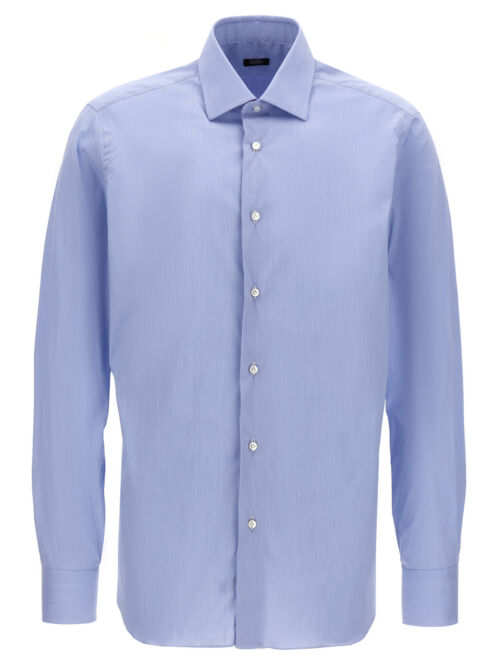 Poplin shirt BARBA Light Blue