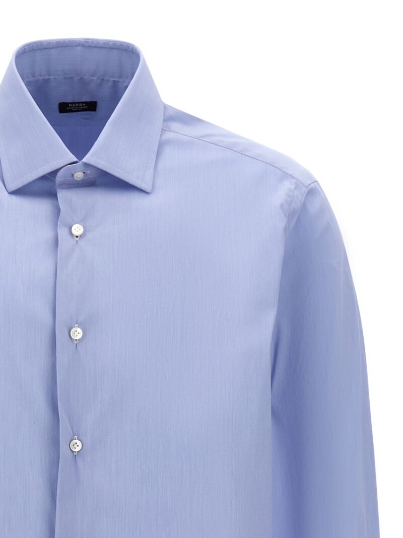 Poplin shirt Man BARBA Light Blue