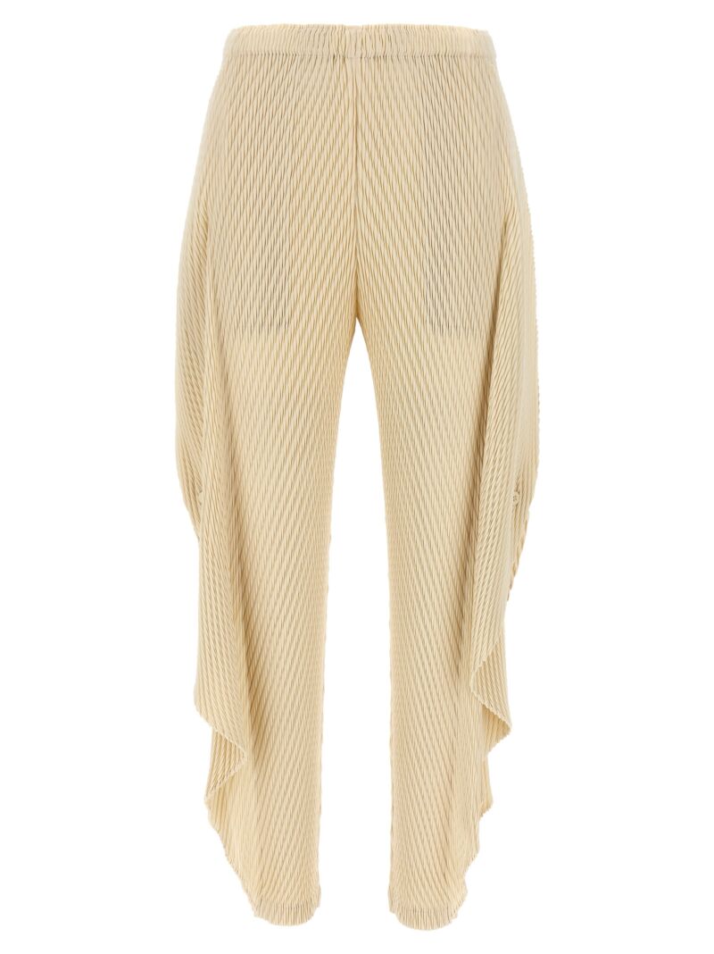 'Orbicular Pleats' pants ISSEY MIYAKE White