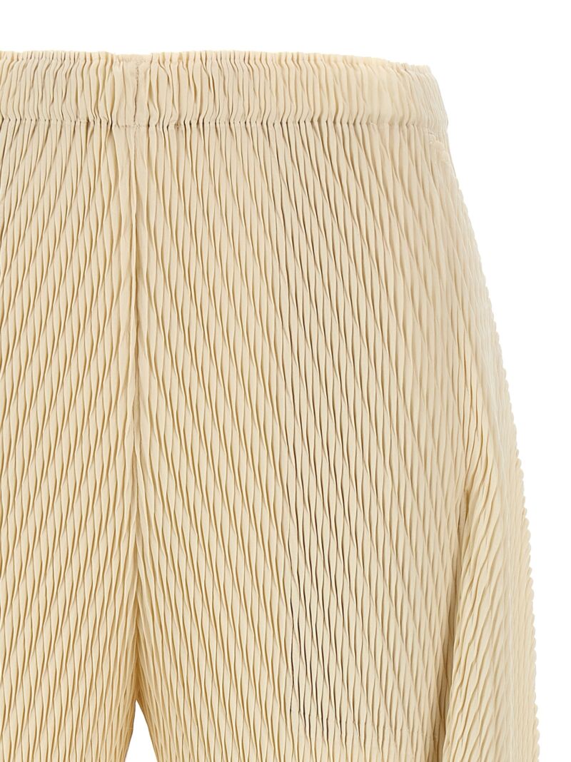 'Orbicular Pleats' pants 100% polyester ISSEY MIYAKE White