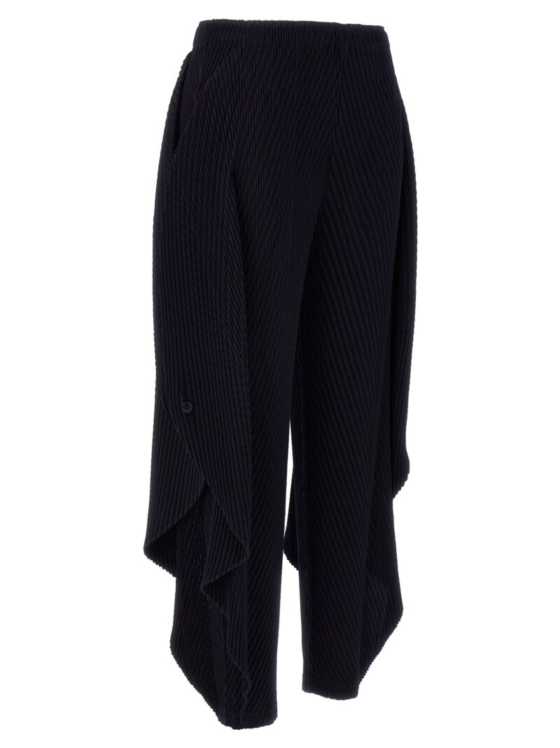 'Orbicular Pleats' pants Woman ISSEY MIYAKE Blue