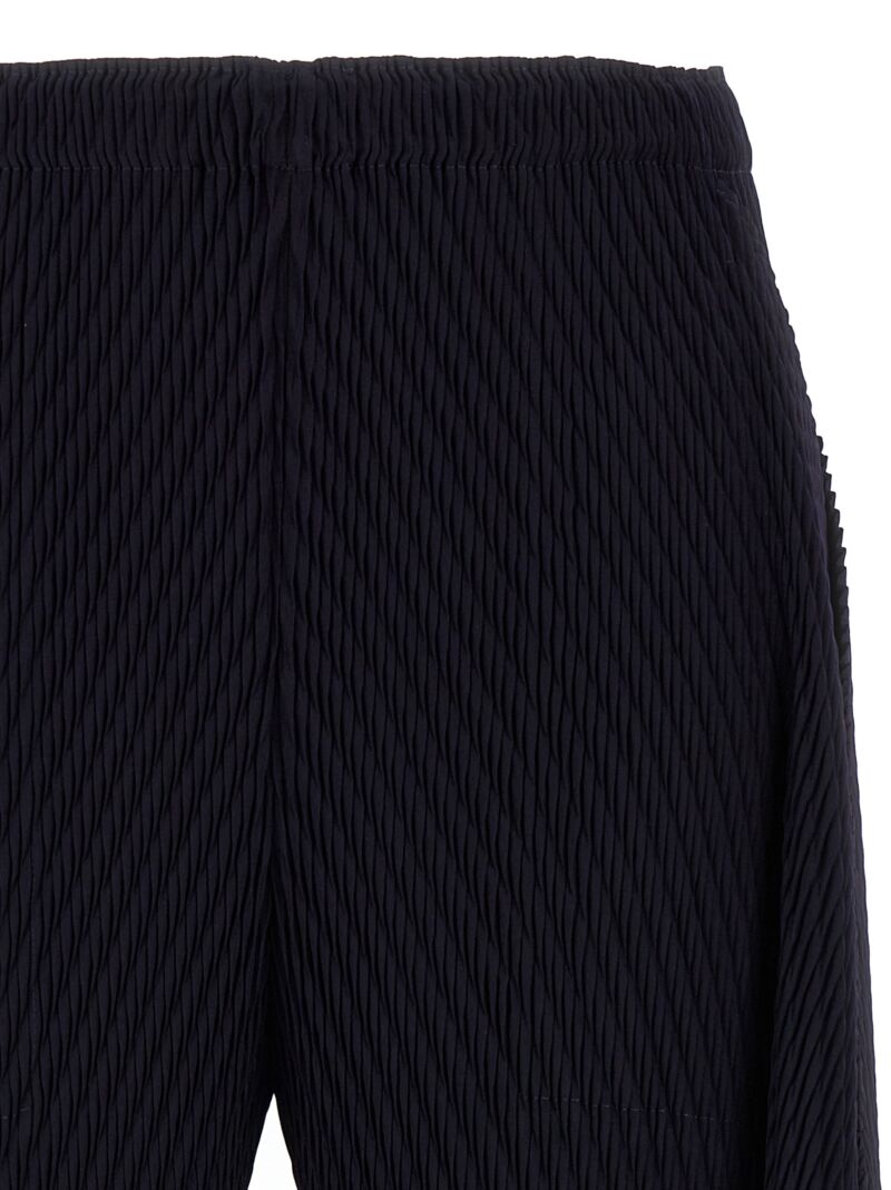 'Orbicular Pleats' pants 100% polyester ISSEY MIYAKE Blue