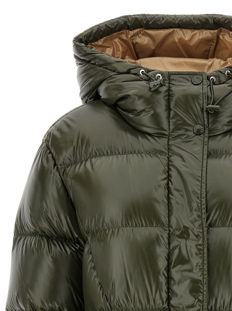 'Bellevue' long down jacket Woman MONCLER Green