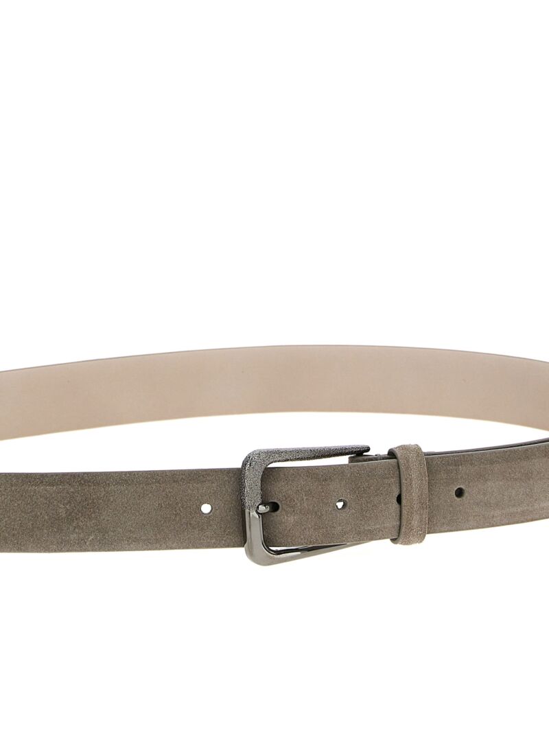 Suede belt Woman BRUNELLO CUCINELLI Gray