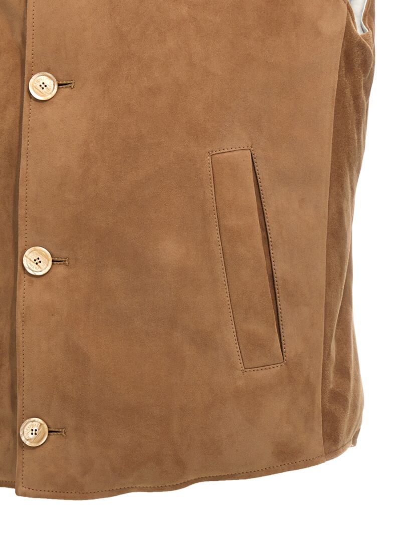 Suede vest 100% leather BRUNELLO CUCINELLI Beige