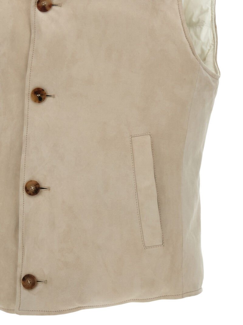 Suede vest 100% leather BRUNELLO CUCINELLI Gray