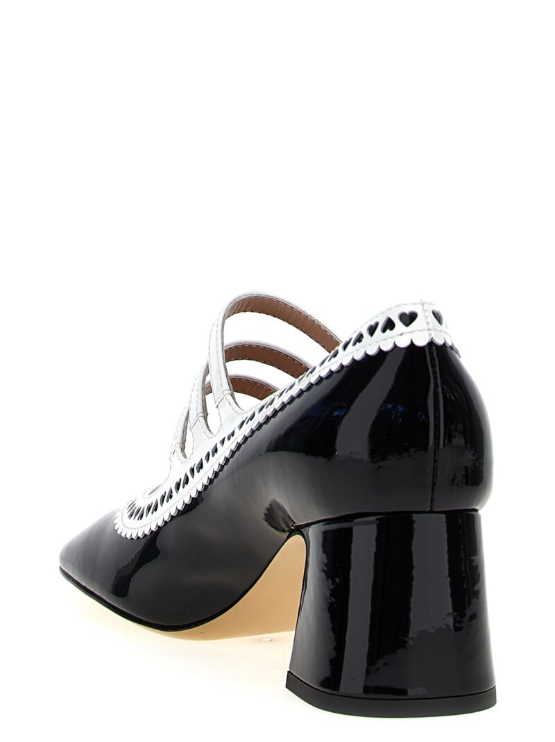 Patent leather pumps Woman MOSCHINO White/Black