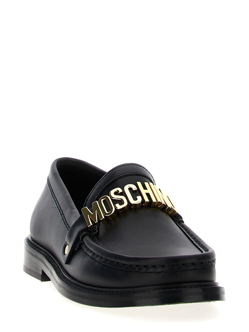 'Lettering' loafers MA10362C1LMF0000 MOSCHINO Black