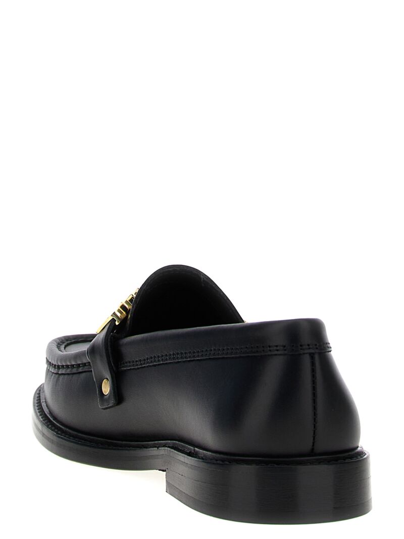 'Lettering' loafers Woman MOSCHINO Black