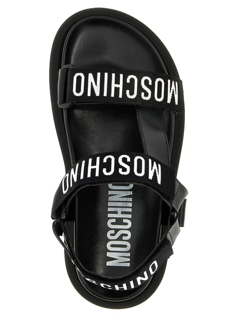 'Fusebett' sandals 50% polyester 40% nylon 10% polyurethane MOSCHINO White/Black