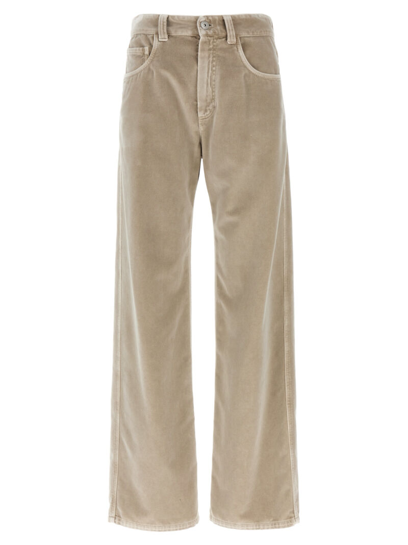 Velvet pants BRUNELLO CUCINELLI Beige