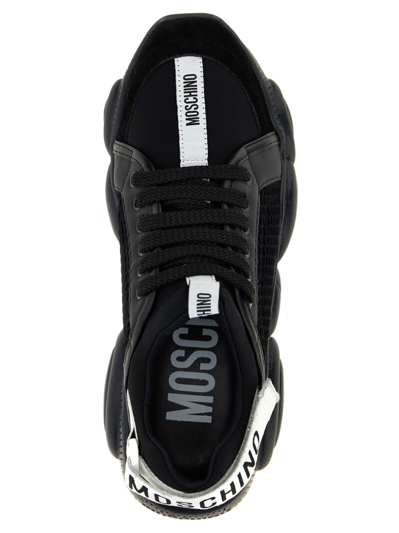 'Orso35' sneakers 70% polyester 30% calf leather (Bos Taurus) MOSCHINO Black