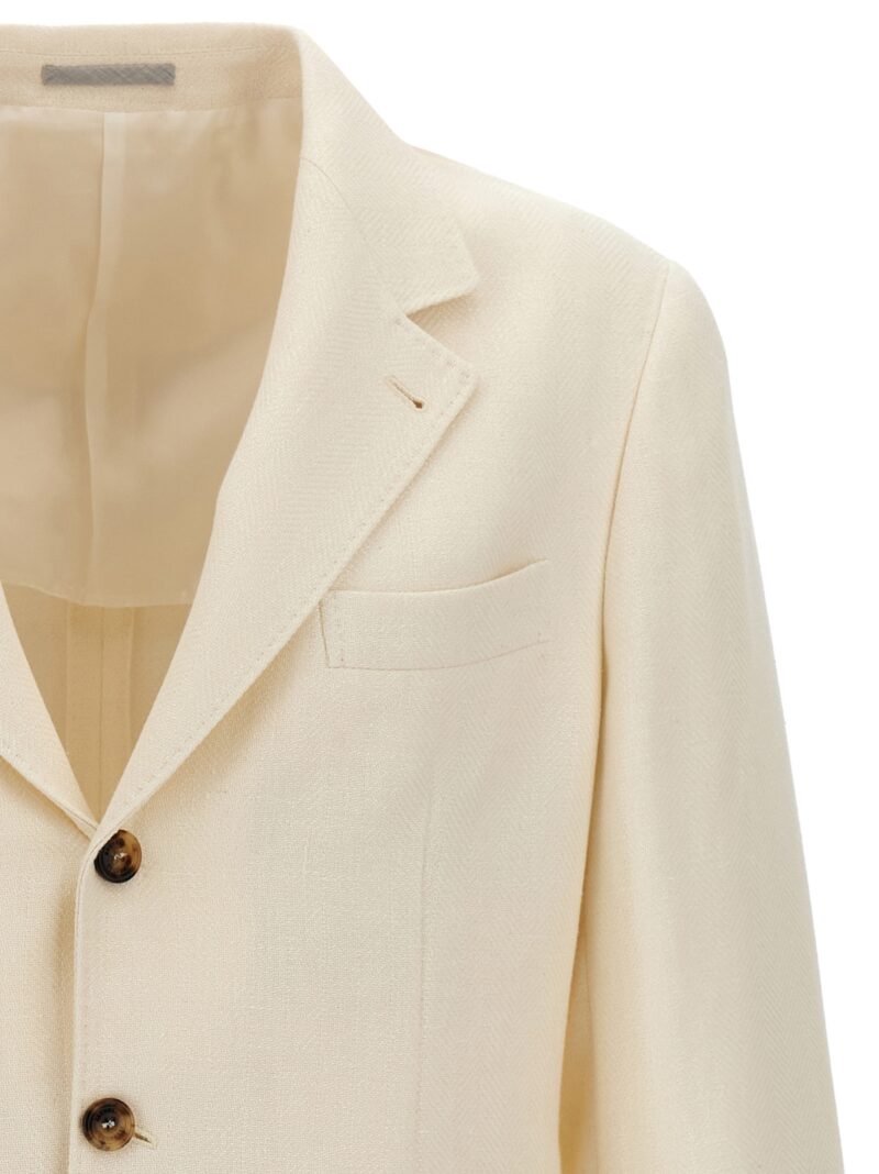 Single-breasted blazer Man BRUNELLO CUCINELLI White