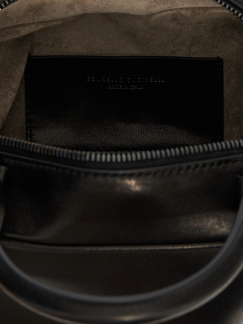 'Boston' handbag 100% leather BRUNELLO CUCINELLI Black