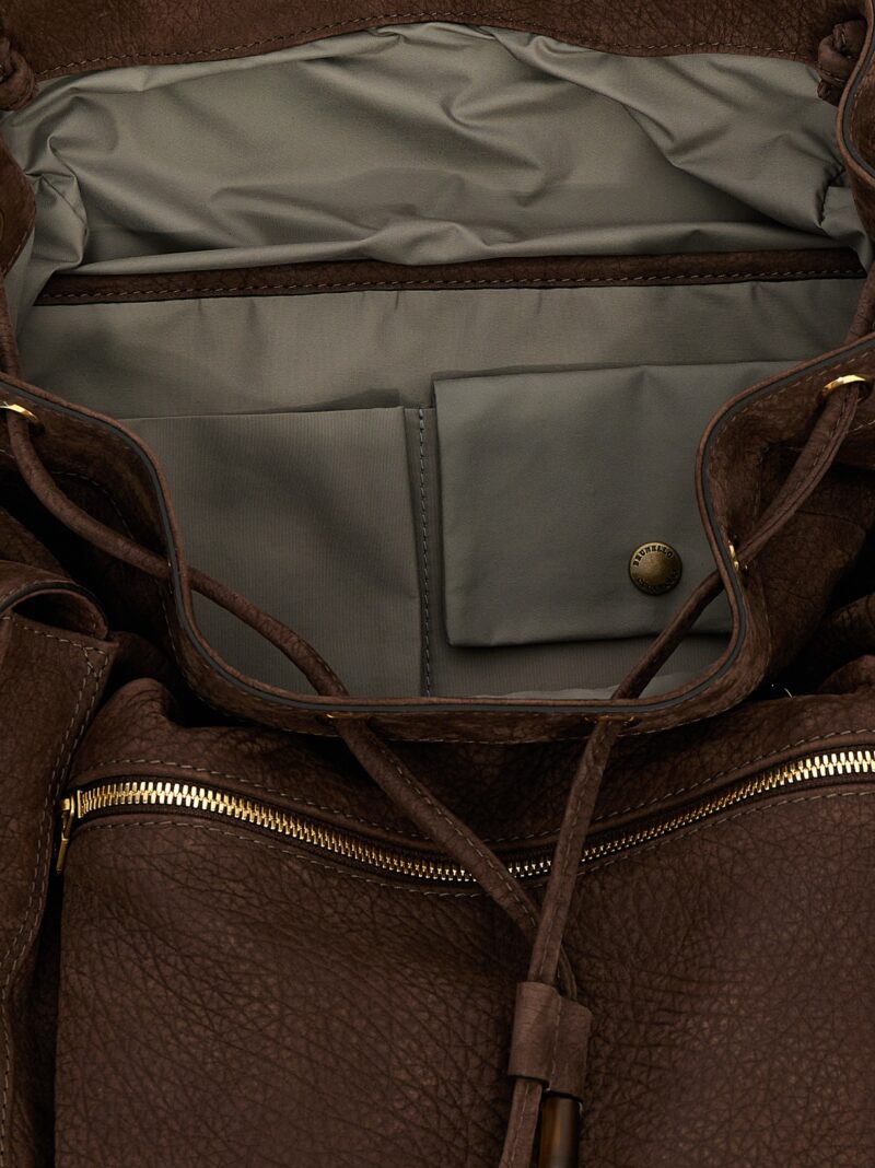 'City' backpack 100% leather BRUNELLO CUCINELLI Brown