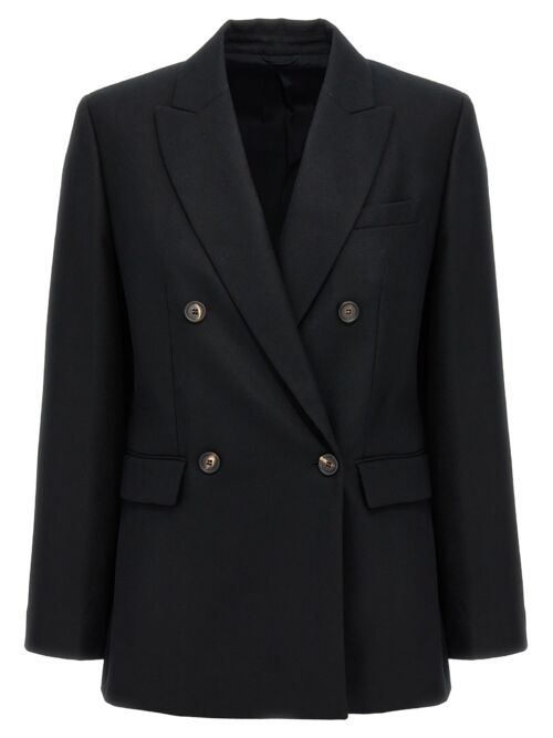 Double-breasted blazer BRUNELLO CUCINELLI Black