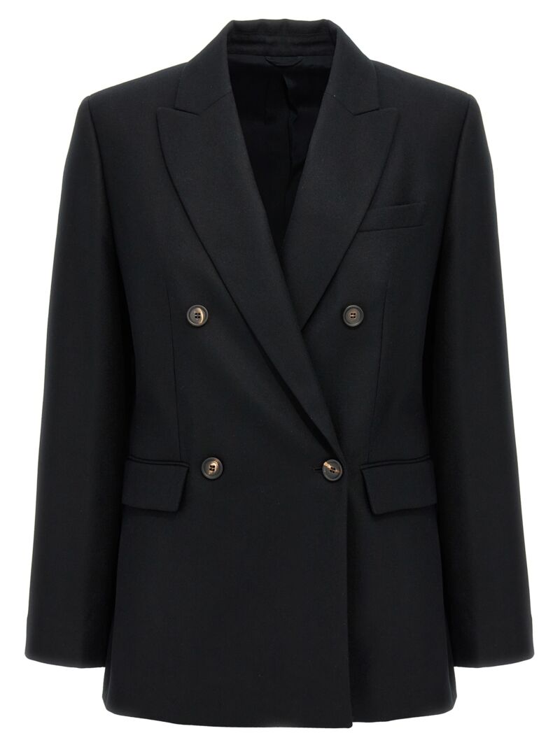 Double-breasted blazer BRUNELLO CUCINELLI Black