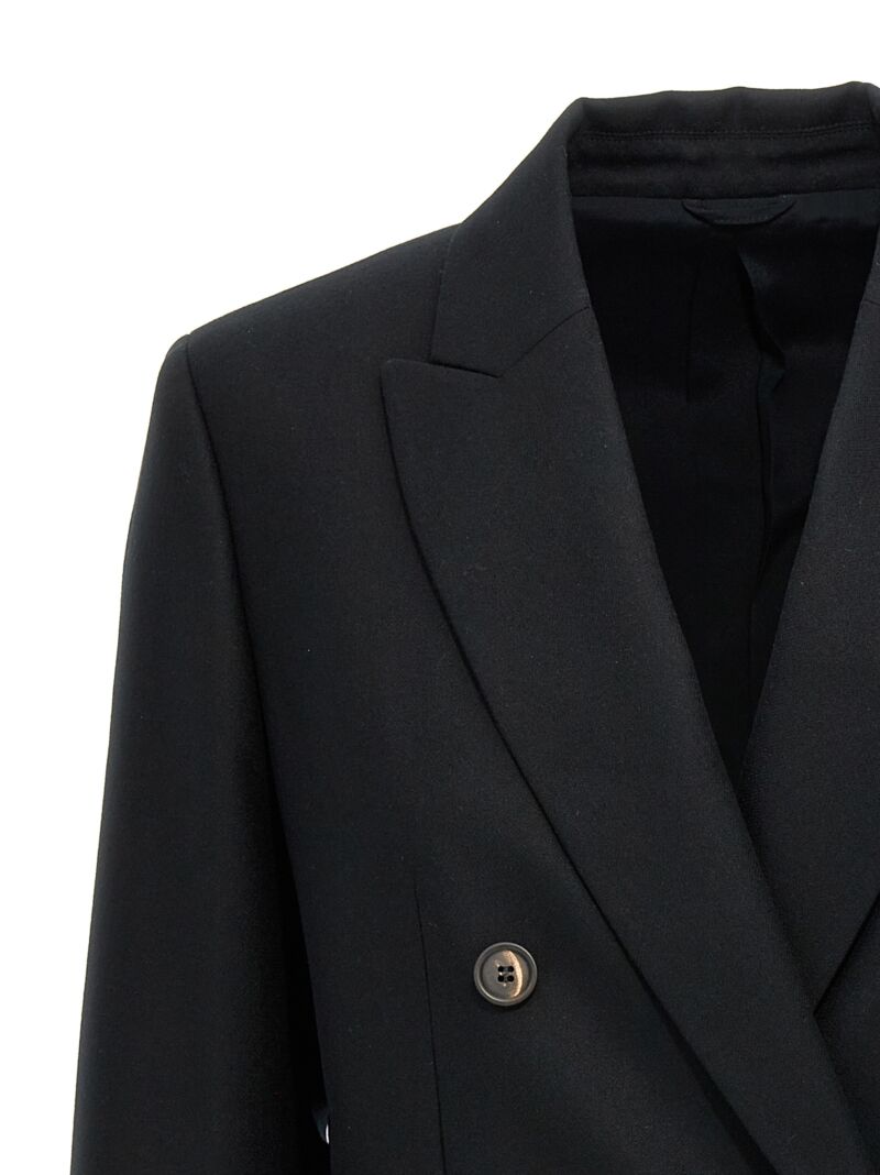 Double-breasted blazer Woman BRUNELLO CUCINELLI Black