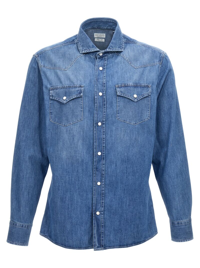 Denim shirt BRUNELLO CUCINELLI Blue