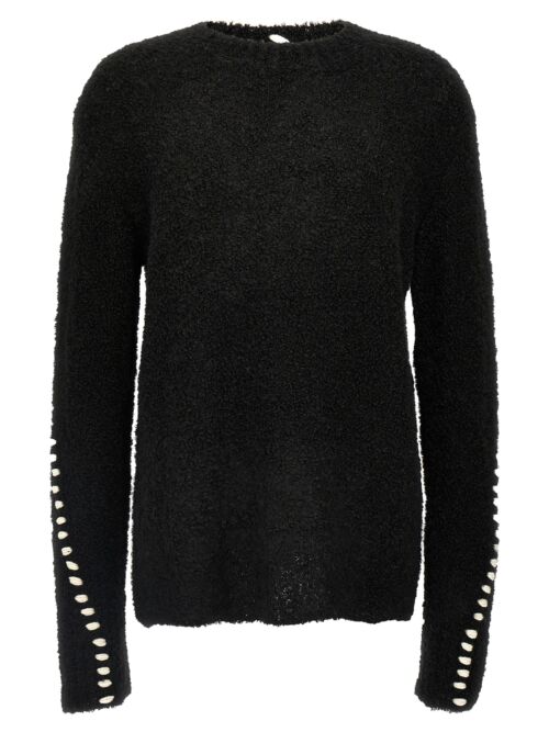 Plain stitching sweater THOM KROM White/Black