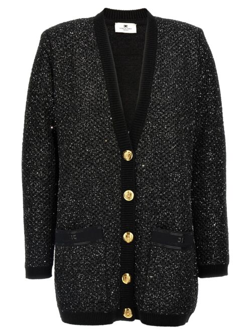 Sequin cardigan ELISABETTA FRANCHI Black