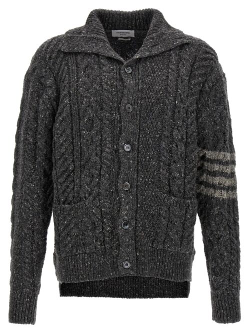 '4 Bar' cardigan THOM BROWNE Gray