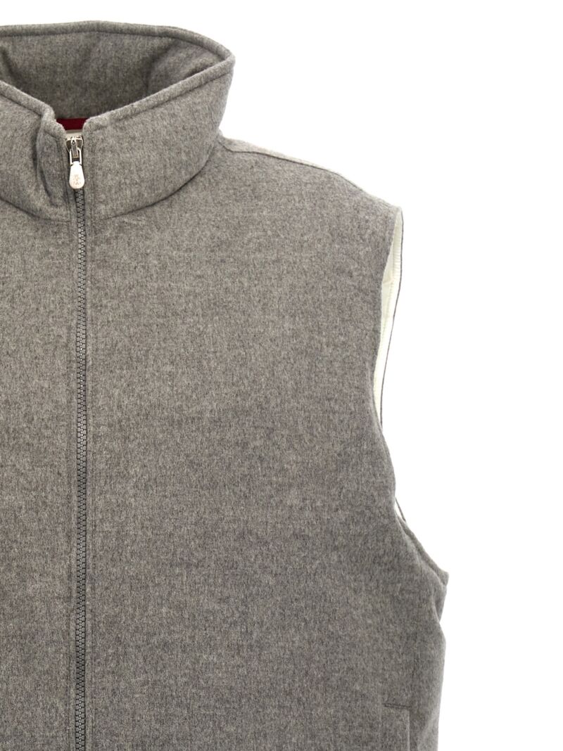 Cashmere vest Man BRUNELLO CUCINELLI Gray