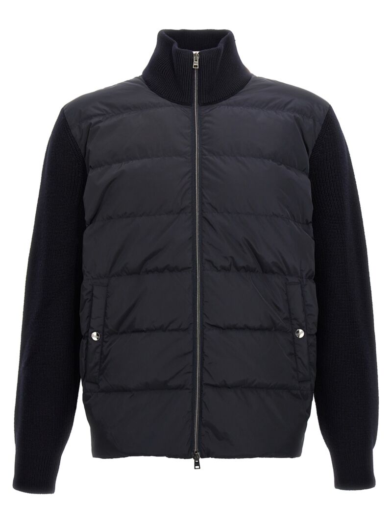 Two-material puffer jacket HERNO Blue