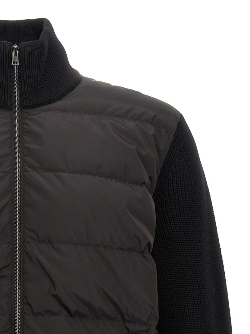 Two-material puffer jacket Man HERNO Black