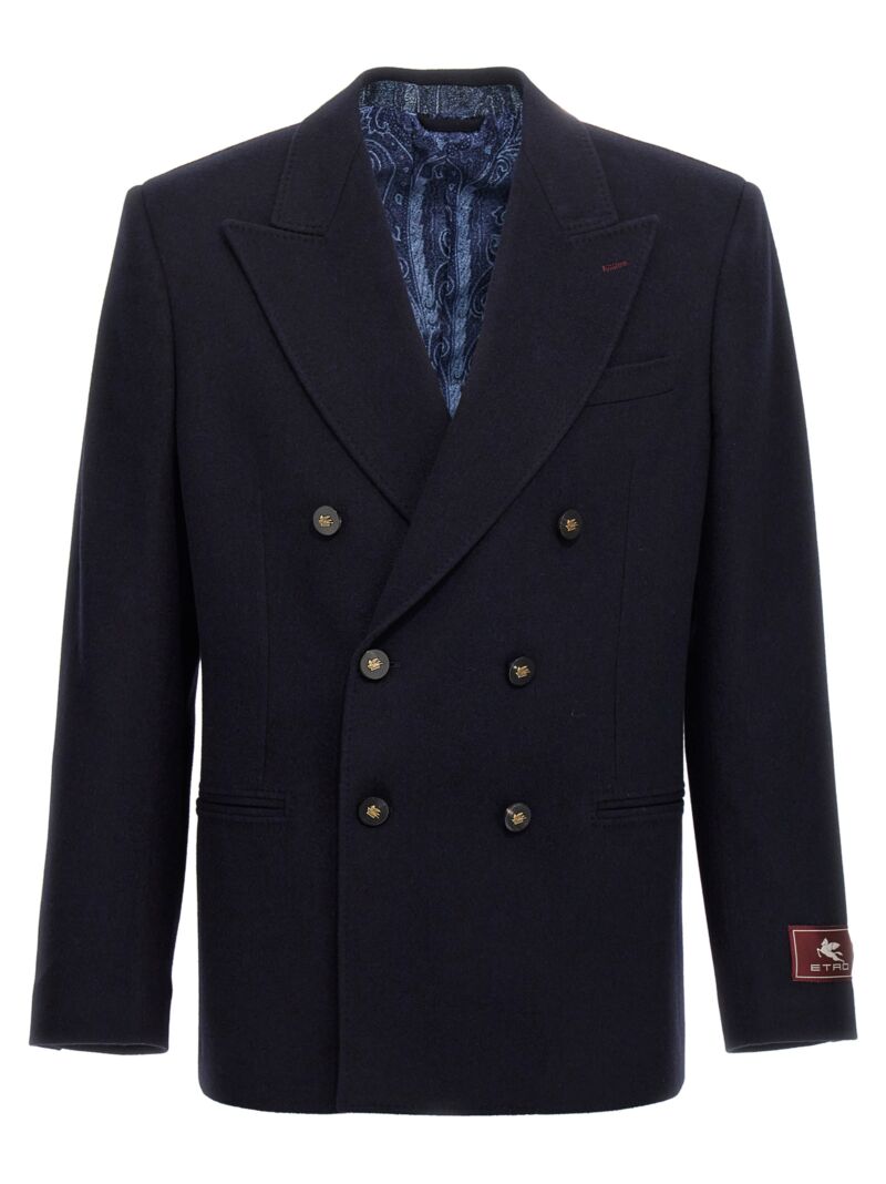 'Decorative Basting' blazer ETRO Blue