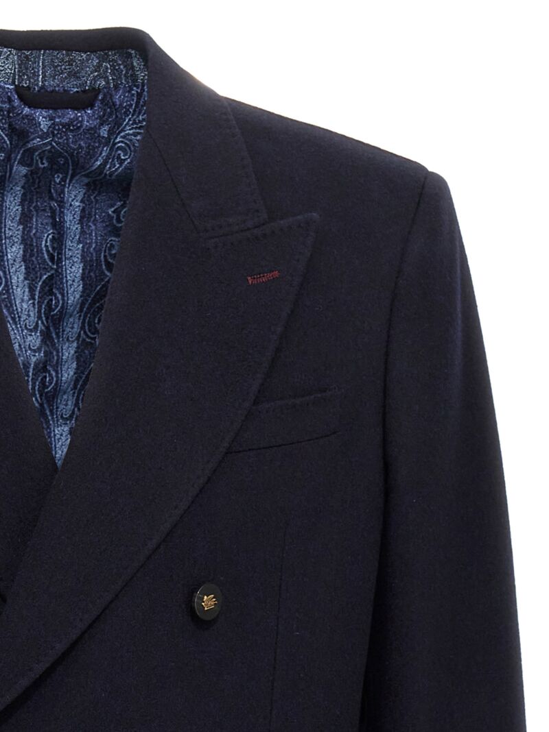 'Decorative Basting' blazer Man ETRO Blue