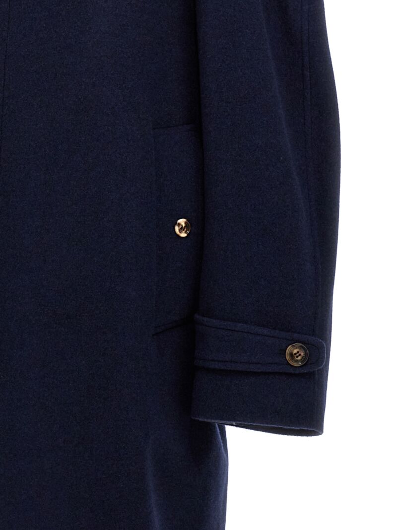 Single-breasted cashmere coat 100% cashmere BRUNELLO CUCINELLI Blue