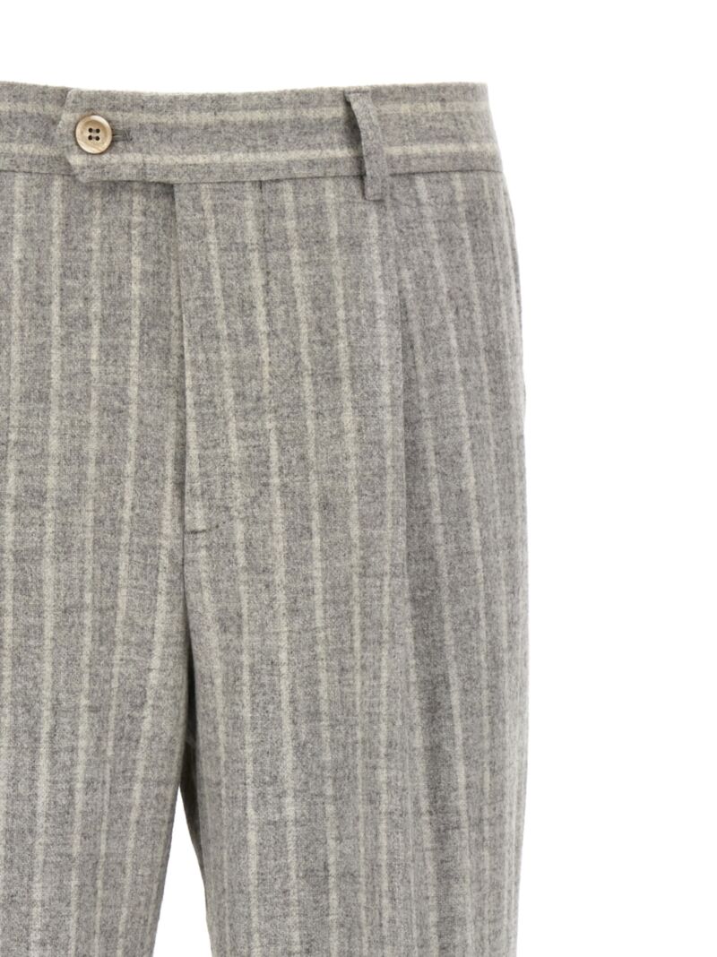 Pinstripe pants Man BRUNELLO CUCINELLI Gray