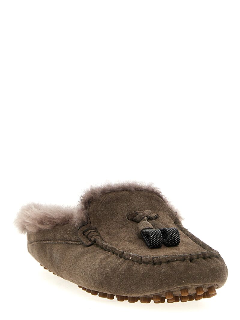 Suede fur loafers MZSFG2803C8769 BRUNELLO CUCINELLI Brown