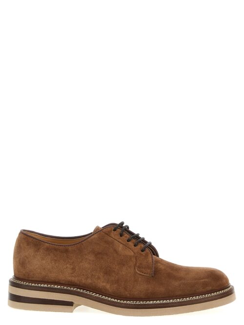 Suede lace up BRUNELLO CUCINELLI Brown