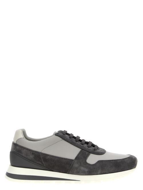 Suede leather sneakers BRUNELLO CUCINELLI Gray