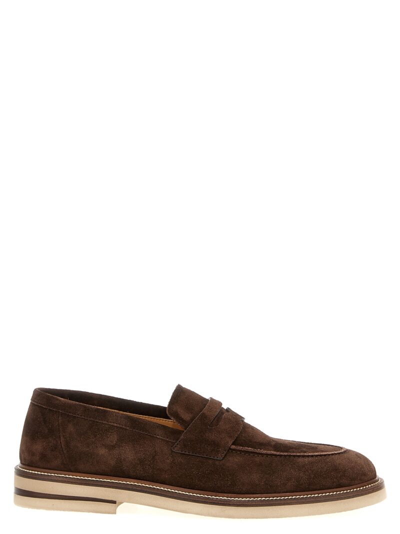 Suede loafers BRUNELLO CUCINELLI Brown