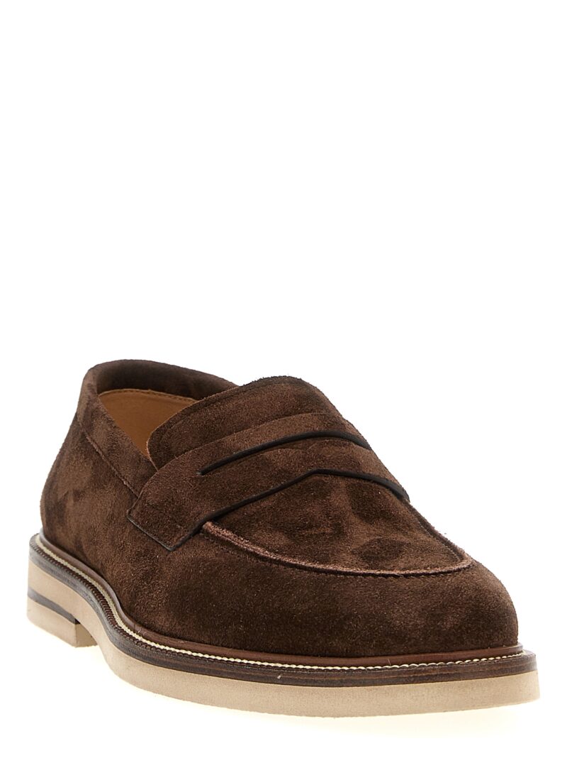 Suede loafers MZUSILE705C8051 BRUNELLO CUCINELLI Brown