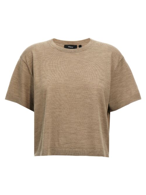 Short Sleeve Sweater THEORY Beige