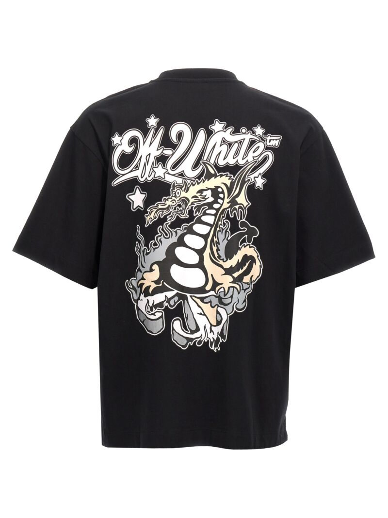 'Dragon Skate' T-shirt OMAA120F24JER00D10841084 OFF-WHITE Black