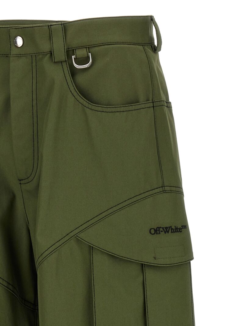 'Arr Cot Straight Cargo' pants 100% cotton OFF-WHITE Green