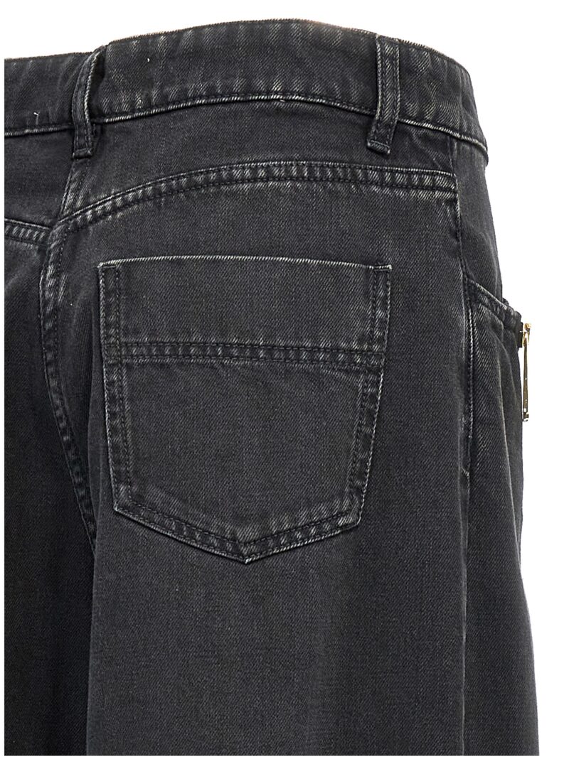 Zip detail jeans 100% cotton ELISABETTA FRANCHI Black