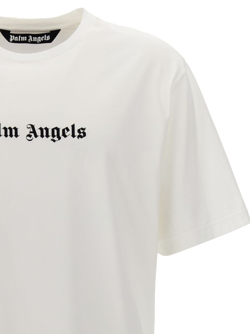 'Classic Logo' T-shirt Man PALM ANGELS White/Black